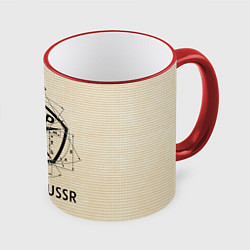 Кружка 3D Сделано в СССР знак качества, цвет: 3D-красный кант