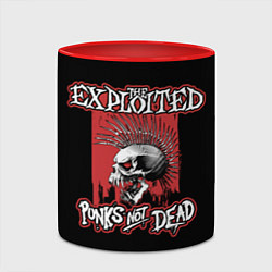 Кружка 3D Exploited - punks not dead, цвет: 3D-белый + красный — фото 2