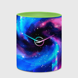 Кружка 3D UAZ неоновый космос, цвет: 3D-белый + светло-зеленый — фото 2