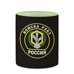 Кружка 3D Войска РХБЗ России, цвет: 3D-светло-зеленый кант — фото 2