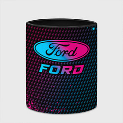 Кружка 3D Ford - neon gradient, цвет: 3D-белый + черный — фото 2