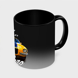 Кружка 3D Американский спорткар Camaro 1970 года, цвет: 3D-белый + черный