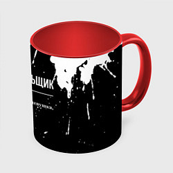 Кружка 3D Определение: девушка фехтовальщик, цвет: 3D-белый + красный