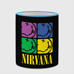 Кружка 3D NIRVANA - смайлы, цвет: 3D-небесно-голубой кант — фото 2