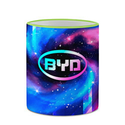 Кружка 3D BYD неоновый космос, цвет: 3D-светло-зеленый кант — фото 2