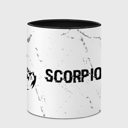 Кружка 3D Scorpions glitch на светлом фоне: надпись и символ, цвет: 3D-белый + черный — фото 2