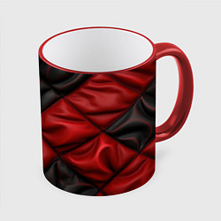 Кружка 3D Red black luxury, цвет: 3D-красный кант