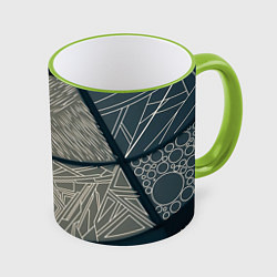 Кружка 3D Стеклянка, цвет: 3D-светло-зеленый кант