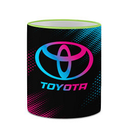 Кружка 3D Toyota - neon gradient, цвет: 3D-светло-зеленый кант — фото 2