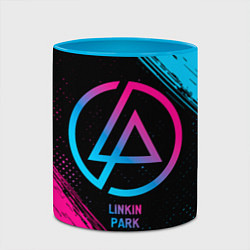 Кружка 3D Linkin Park - neon gradient, цвет: 3D-белый + небесно-голубой — фото 2