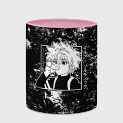 Кружка 3D Киллуа из аниме Hunter x hunter, цвет: 3D-белый + розовый — фото 2