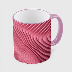 Кружка 3D Фантазия в малиновом, цвет: 3D-розовый кант