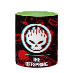 Кружка 3D The Offspring rock glitch, цвет: 3D-белый + светло-зеленый — фото 2