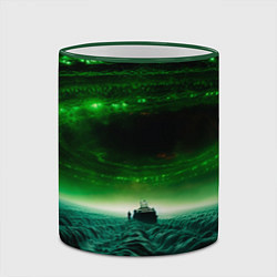 Кружка 3D Космический шторм, цвет: 3D-зеленый кант — фото 2