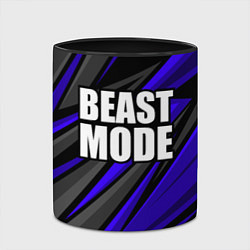 Кружка 3D Beast mode - синяя униформа, цвет: 3D-белый + черный — фото 2