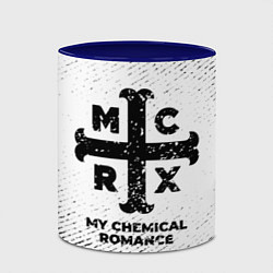 Кружка 3D My Chemical Romance с потертостями на светлом фоне, цвет: 3D-белый + синий — фото 2