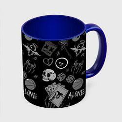 Кружка 3D Sad art, цвет: 3D-белый + синий