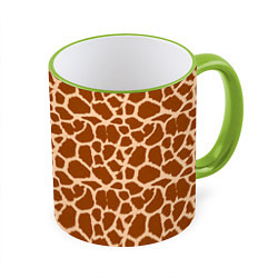 Кружка 3D Шкура Жирафа - Giraffe, цвет: 3D-светло-зеленый кант