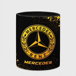 Кружка 3D Mercedes - gold gradient, цвет: 3D-белый + черный — фото 2