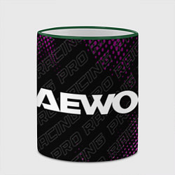 Кружка 3D Daewoo pro racing: надпись и символ, цвет: 3D-зеленый кант — фото 2