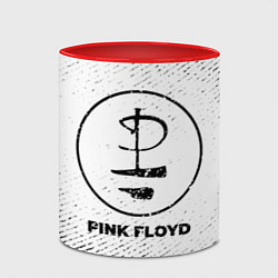 Кружка 3D Pink Floyd с потертостями на светлом фоне, цвет: 3D-белый + красный — фото 2