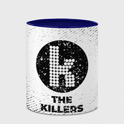 Кружка 3D The Killers с потертостями на светлом фоне, цвет: 3D-белый + синий — фото 2