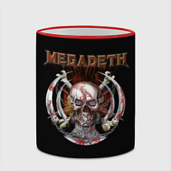 Кружка 3D Megadeth - боевой череп, цвет: 3D-красный кант — фото 2