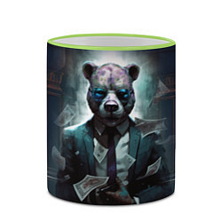 Кружка 3D Payday 3 bear, цвет: 3D-светло-зеленый кант — фото 2