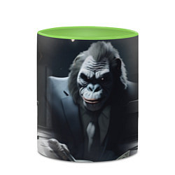 Кружка 3D Payday 3 big gorilla, цвет: 3D-белый + светло-зеленый — фото 2