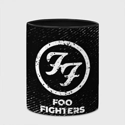 Кружка 3D Foo Fighters с потертостями на темном фоне, цвет: 3D-белый + черный — фото 2
