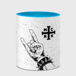 Кружка 3D My Chemical Romance и рок символ, цвет: 3D-белый + небесно-голубой — фото 2