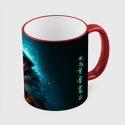 Кружка 3D Сова в колдовской мантии, цвет: 3D-красный кант