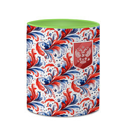 Кружка 3D Красный герб России, цвет: 3D-белый + светло-зеленый — фото 2