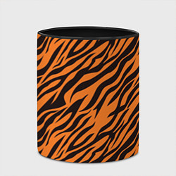 Кружка 3D Полоски тигра - tiger, цвет: 3D-белый + черный — фото 2