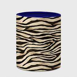 Кружка 3D Шкура зебры и белого тигра, цвет: 3D-белый + синий — фото 2