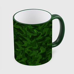 Кружка 3D Хаки камуфляж, цвет: 3D-зеленый кант