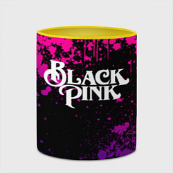 Кружка 3D Blackpink - neon, цвет: 3D-белый + желтый — фото 2