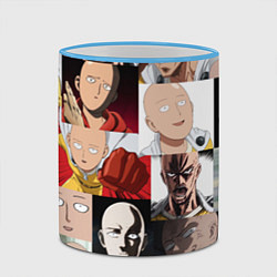 Кружка 3D Saitama - many faces, цвет: 3D-небесно-голубой кант — фото 2