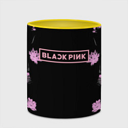 Кружка 3D Blackpink - flowers, цвет: 3D-белый + желтый — фото 2