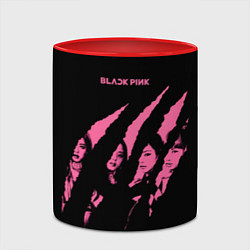 Кружка 3D Blackpink Tearing with claws, цвет: 3D-белый + красный — фото 2