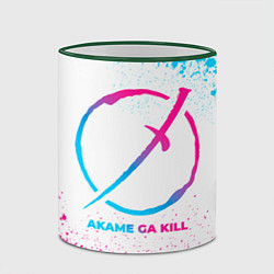Кружка 3D Akame ga Kill neon gradient style, цвет: 3D-зеленый кант — фото 2