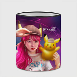 Кружка 3D Jisoo and Pikachu, цвет: 3D-черный кант — фото 2