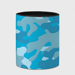 Кружка 3D Камуфляж военный синий, цвет: 3D-белый + черный — фото 2
