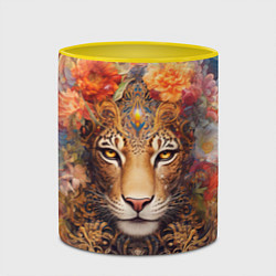 Кружка 3D Леопард в тропиках, цвет: 3D-белый + желтый — фото 2