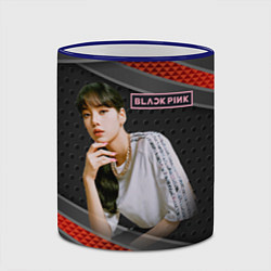 Кружка 3D Lisa kpop Blackpink, цвет: 3D-синий кант — фото 2