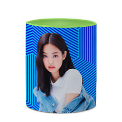 Кружка 3D Jennie kpop music, цвет: 3D-белый + светло-зеленый — фото 2