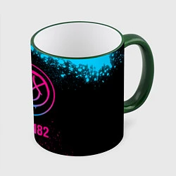 Кружка 3D Blink 182 - neon gradient, цвет: 3D-зеленый кант