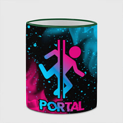 Кружка 3D Portal - neon gradient, цвет: 3D-зеленый кант — фото 2