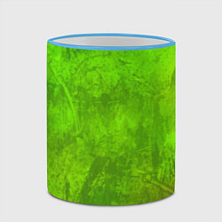 Кружка 3D Зелёная фантазия, цвет: 3D-небесно-голубой кант — фото 2