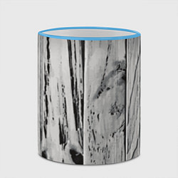 Кружка 3D Grey wood, цвет: 3D-небесно-голубой кант — фото 2